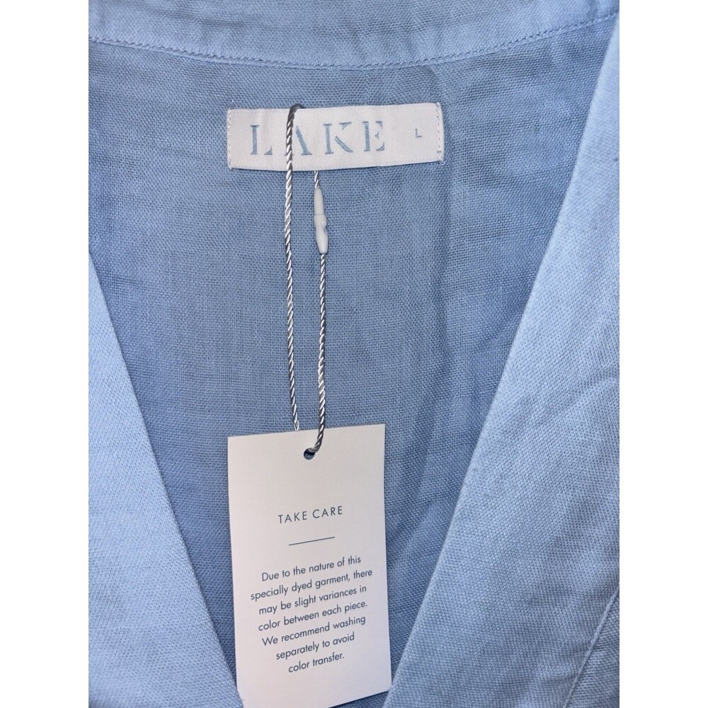 LAKE Blue Cotton Maxi Dress Size Large - Picture 3 of 7
